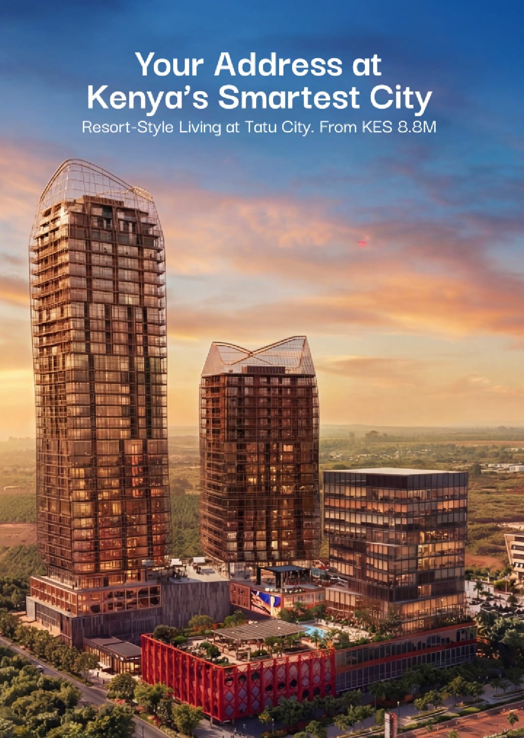  LUXURY 1,2&3BEDROOM OFF-PLAN Apartments for Sale in Tatu City – Kenya’s Smartest City